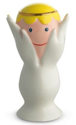 Alessi Angelo Miracolo Engel Porzellanfigur: Dekorativer Engel mit Händen, ideal als Geschenk.